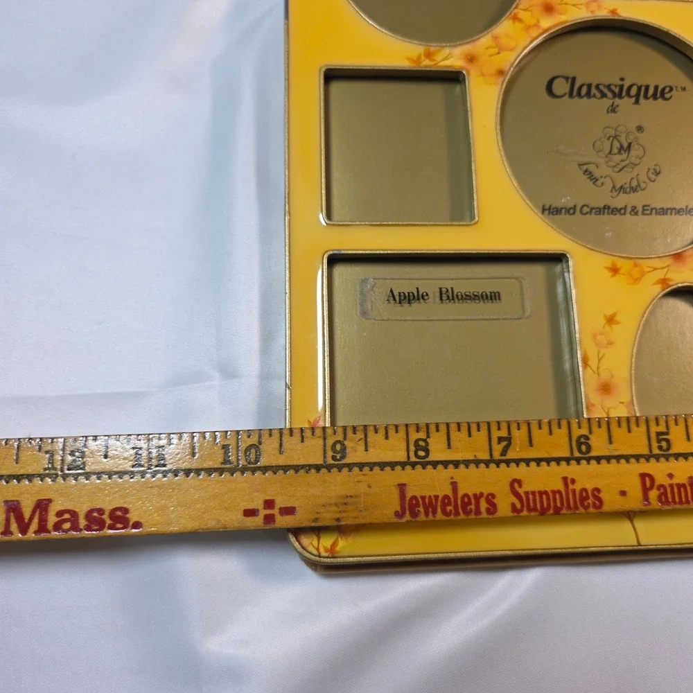 Louis Michel Cie Classique Apple Blossom Yellow Enameled 7 Opening Collage Frame